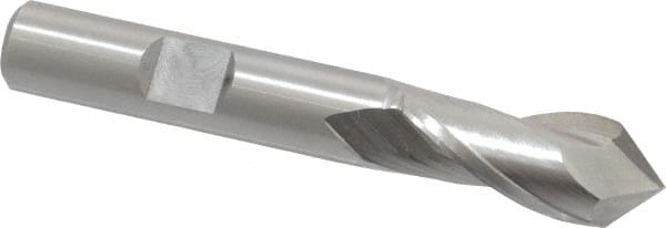 Melin Tool 15440 Drill Mill: 7/16" Dia, 1-1/32" LOC, 2 Flutes, 90 ° Point, Cobalt 