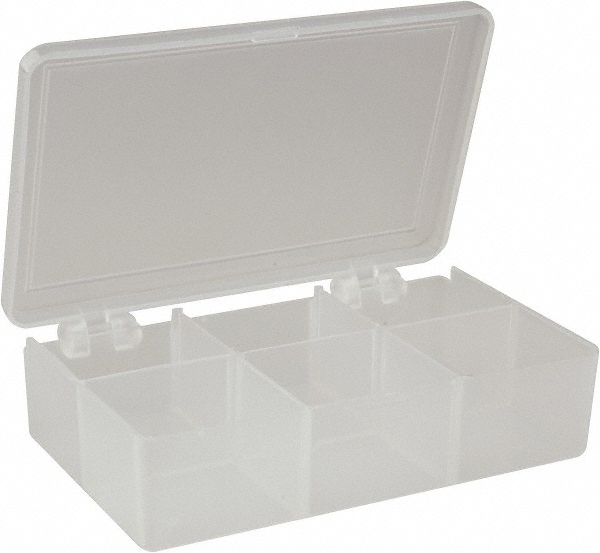 Flambeau 4007 Adjustable Compartment Box, 4 To 24 Compartments, 10-7/8 X 7-1/4 X 1-3/4 Inch Clear Plastic