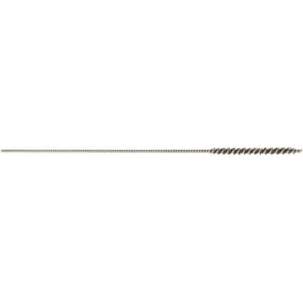 Power Tube Brush: 0.063" Dia, Helical, Stainless Steel