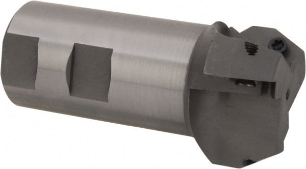 Everede Tool 1262 30° Lead Angle, 1-1/4" to 1.803" Cut Diam, 1-1/4" Shank Diam, Indexable & Chamfer End Mill 