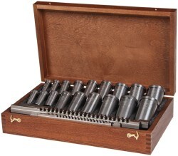 22 Piece, 1/8 to 3/8" Keyway Width, Style B & C Keyway Broach Set