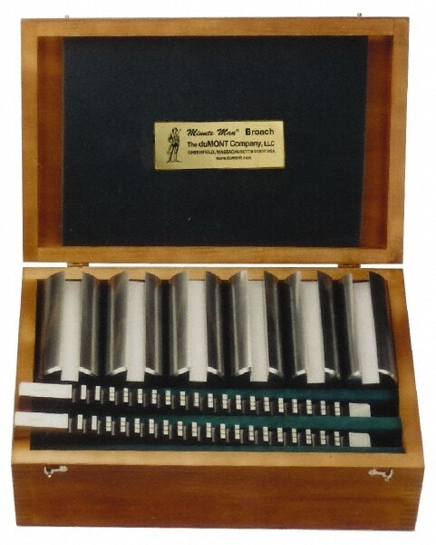 8 Piece, 5/8 to 3/4" Keyway Width, Style E Keyway Broach Set