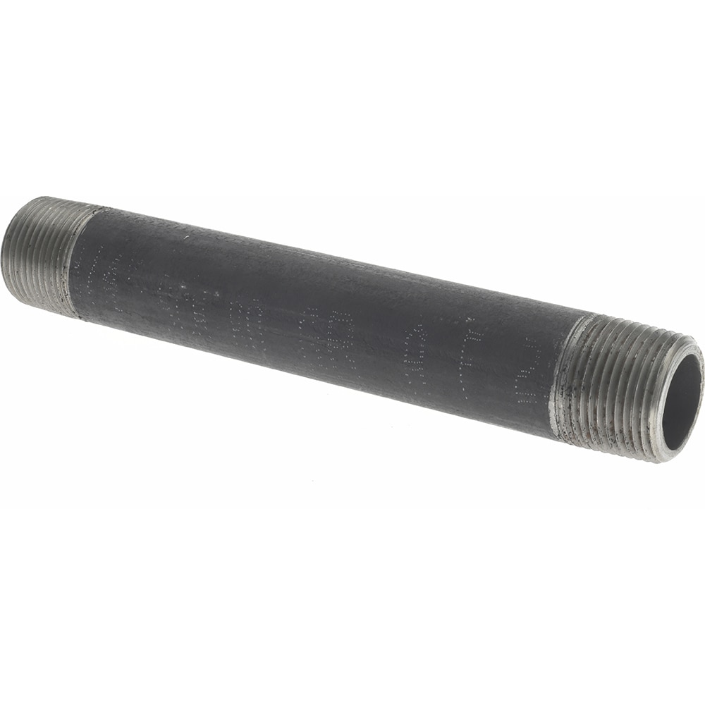 Black Pipe Nipple: 3/4" Dia x 6-1/2" Long, Schedule 80