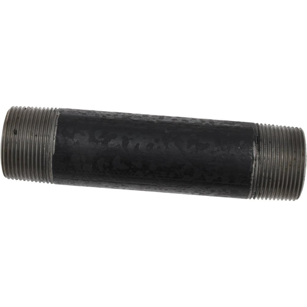 Black Pipe Nipple: 1-1/4" Dia x 6-1/2" Long, Schedule 80