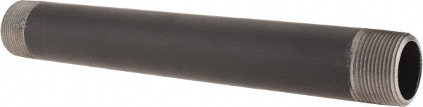 Schedule 80, 1-1/4" Diam x 12" Long Black Pipe Nipple