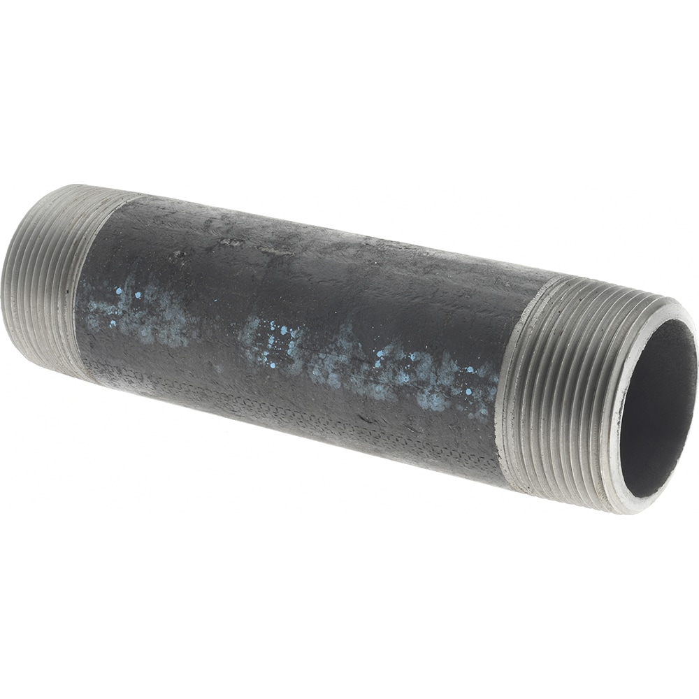 Black Pipe Nipple: 1-1/2" Dia x 6-1/2" Long, Schedule 80