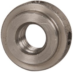 1/2-13" UNC Thread, Uncoated, Stainless Steel Round Knurled Check Nut