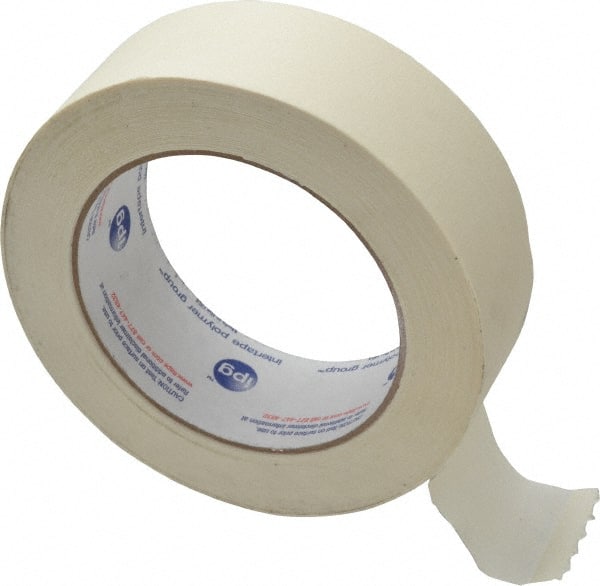 Masking Tape: 38 mm Wide, 60 yd Long, 5 mil Thick, White