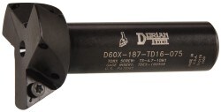 60° Included Angle, 1-7/8" Max Cutting Diam, 3/4" Shank Diam, TDEX 160308-EN Insert Style, Indexable Dovetail Cutter