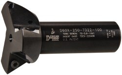 60° Included Angle, 2-1/2" Max Cutting Diam, 1" Shank Diam, TDEX 220408-EN Insert Style, Indexable Dovetail Cutter