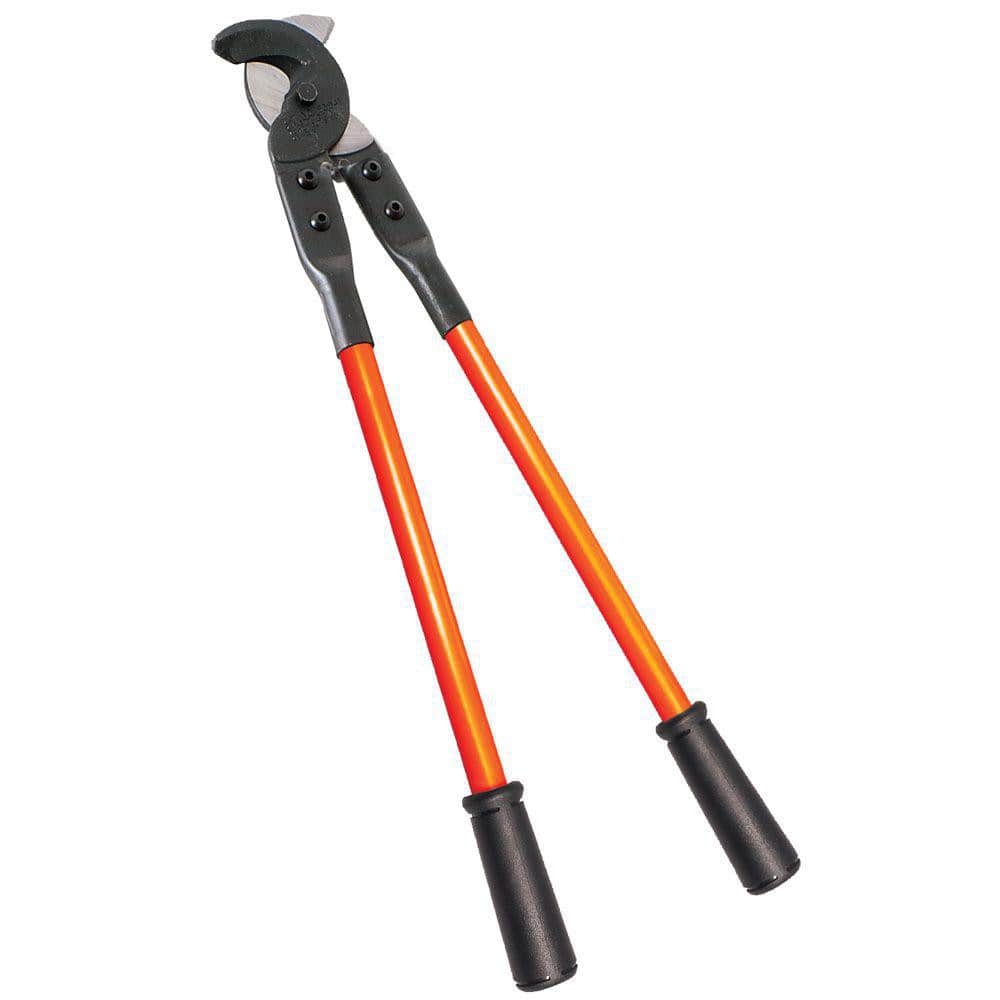 Cable Cutter: 1.38" Capacity, Vinyl Handle, 25-1/2" OAL