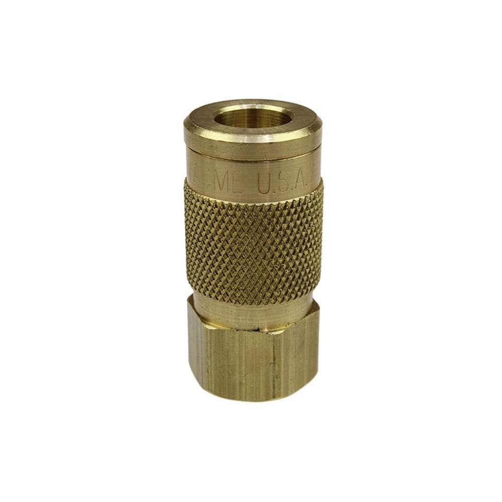 Pneumatic Hose Coupling: 1/4" Thread, 1/4" Body Dia, Acme Interchange