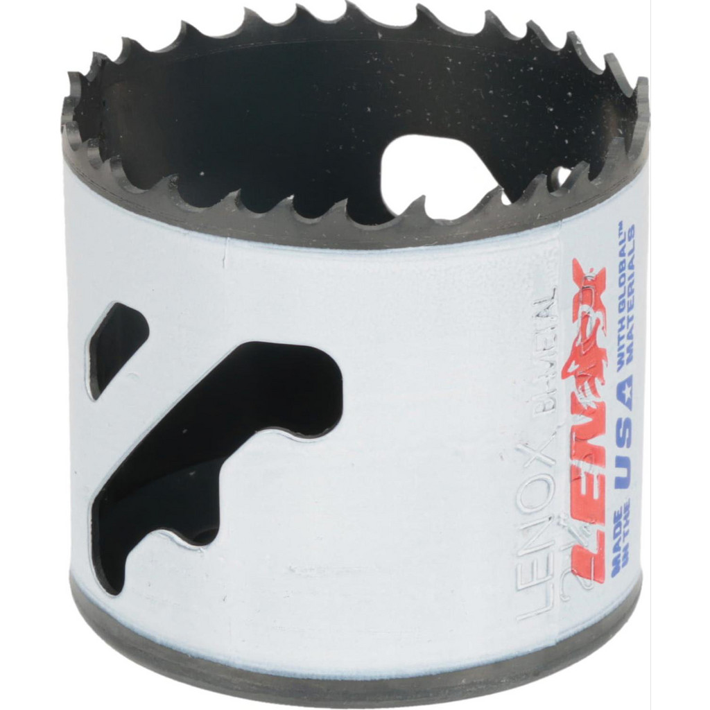 Lenox Hole Saw: 2-1/4" Saw Dia, 1-1/2" Cut Depth - Bi-Metal, Toothed Edge | Part #3003636L