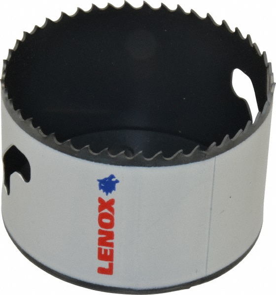 Hole Saw: 3-1/8" Saw Dia, 1-1/2" Cut Depth - Bi-Metal, Toothed Edge