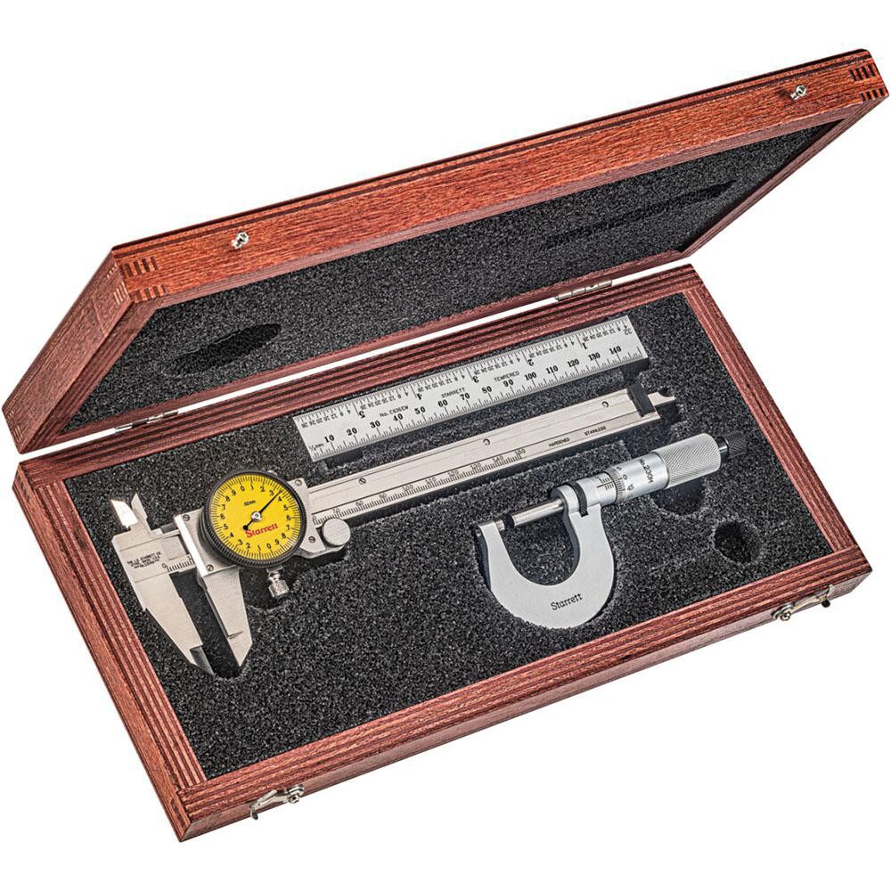 Machinist Caliper & Micrometer Kit: 4 pc, 150 mm Caliper, 25 mm Micrometer