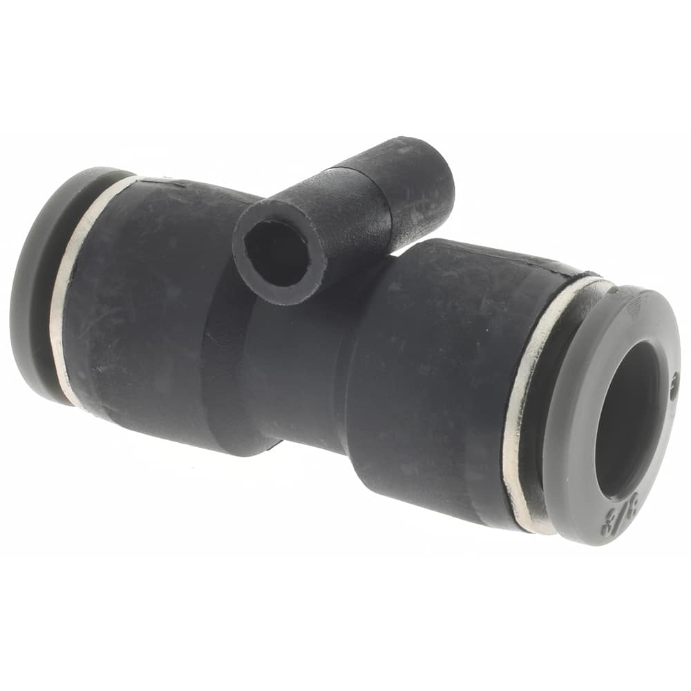 Push-To-Connect Tube to Tube Tube Fitting: Union, Straight, 3/8" OD