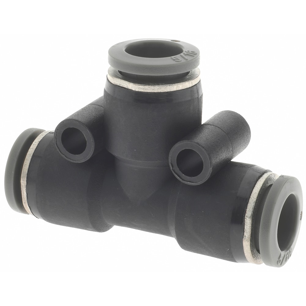 Push-To-Connect Tube to Tube Tube Fitting: Union Tee, 5/16" OD