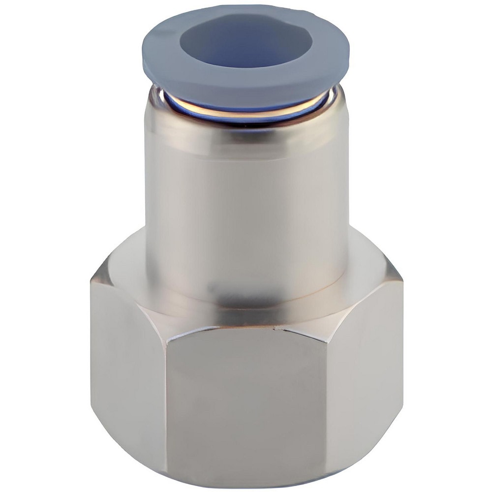 Push-To-Connect Tube to Female & Tube to Female NPT Tube Fitting: Adapter, Straight, 1/4" Thread, 5/16" OD