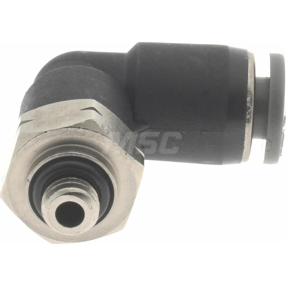 PneumaticPlus 10-Pack 5/32" OD Push-to-Connect Tube Fittings – Male Elbow, 10-32 UNF