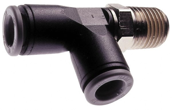 Norgren C01681038 Push-To-Connect Tube to Male & Tube to Male BSPT Tube Fitting: 3/8" Thread 