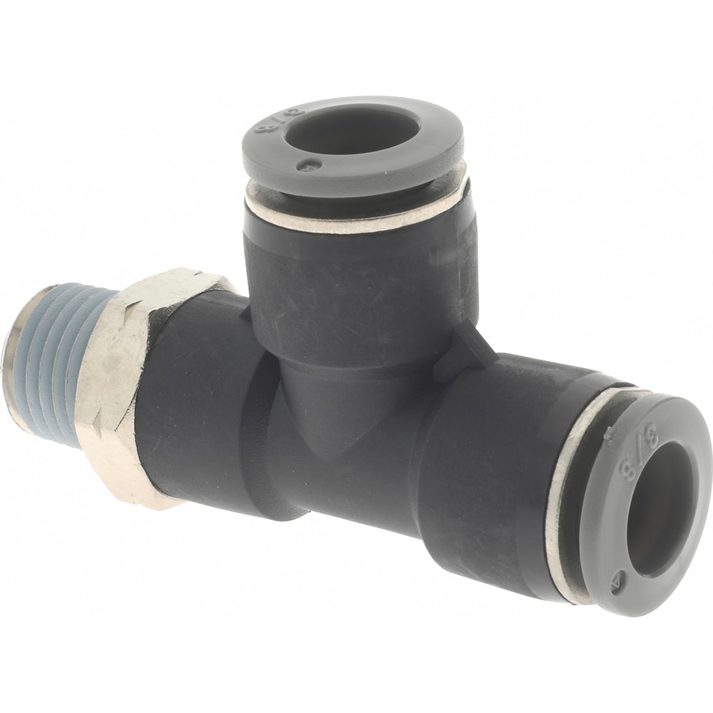 Push-To-Connect Tube to Male & Tube to Male NPT Tube Fitting: 1/4" Thread, 3/8" OD