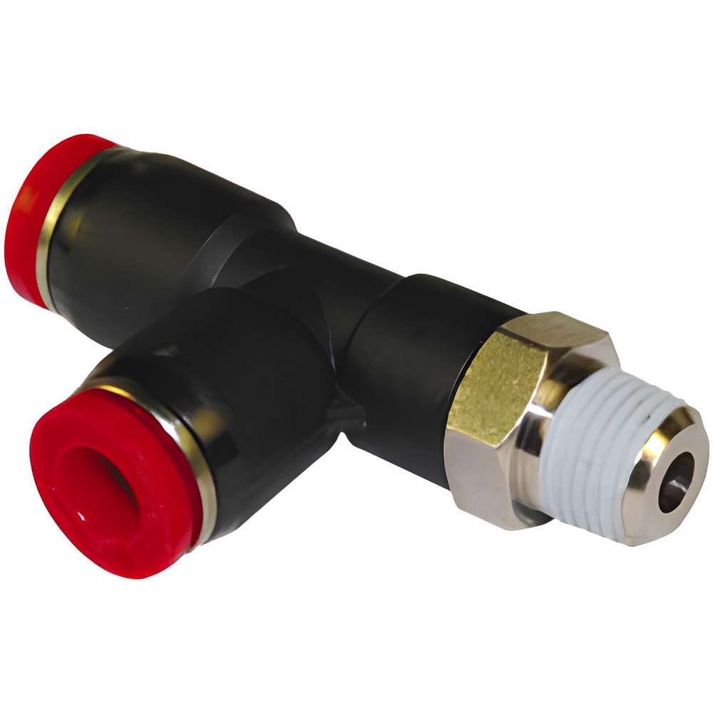 Push-To-Connect Tube to Male & Tube to Male BSPT Tube Fitting: 1/4" Thread