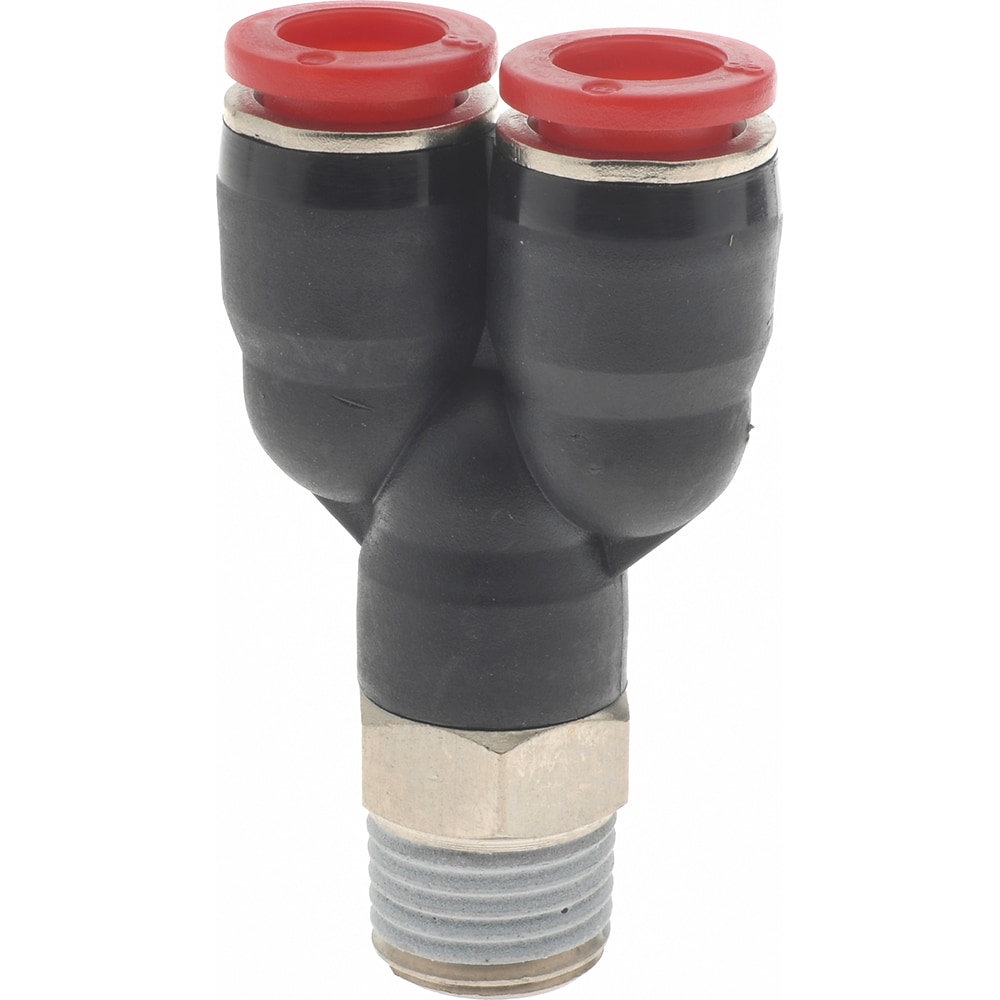 Norgren C01880828 Push-To-Connect Tube to Male & Tube to Male BSPT Tube Fitting: 1/4" Thread Image