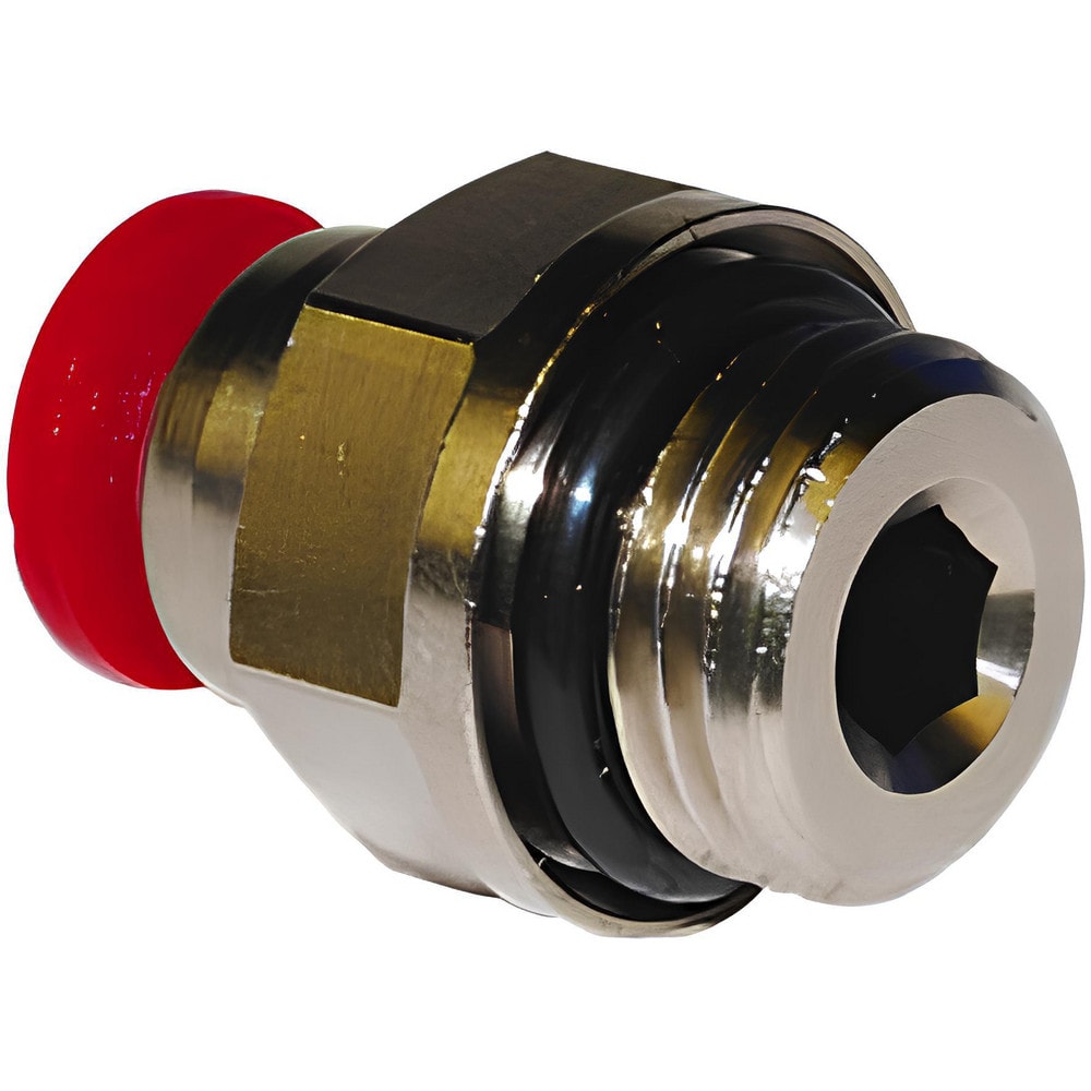 Push-To-Connect Tube to Male & Tube to Male BSPP Tube Fitting: Adapter, Straight, 3/8" Thread