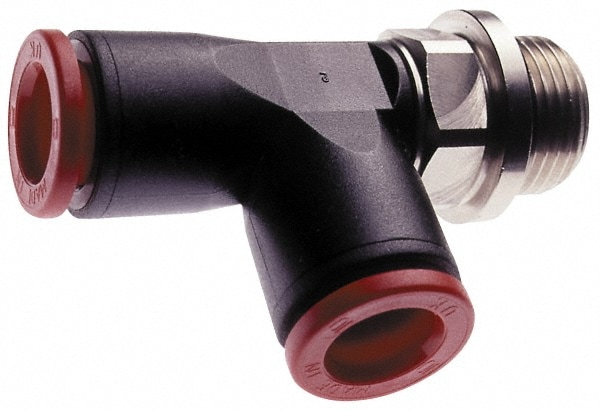 Norgren C02680828 Push-To-Connect Tube to Male & Tube to Male BSPP Tube Fitting: 1/4" Thread Image