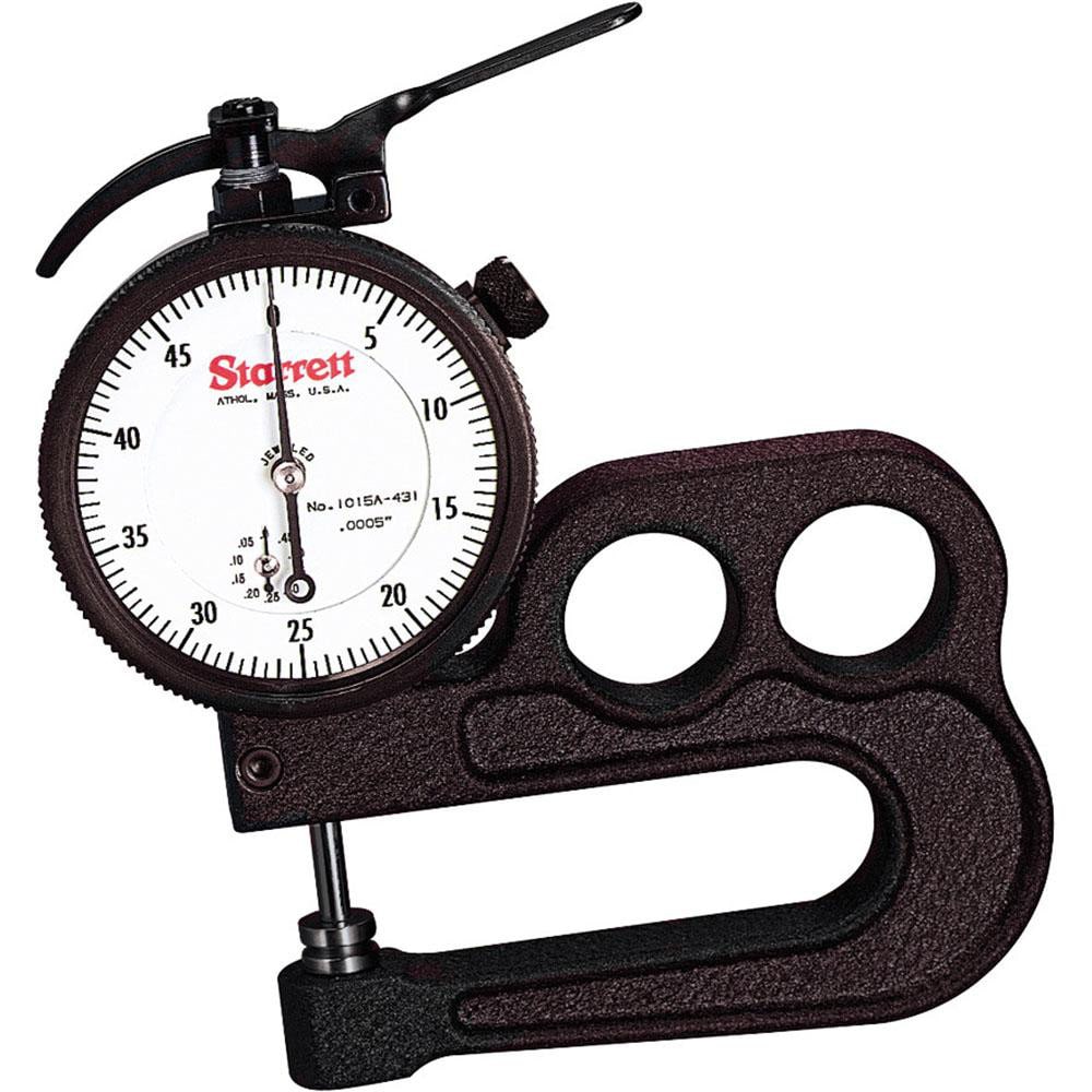 Starrett 53119 0 to 1/2" Measurement, 0.0005" Graduation, 2-1/2" Throat Depth, Dial Thickness Gage Image