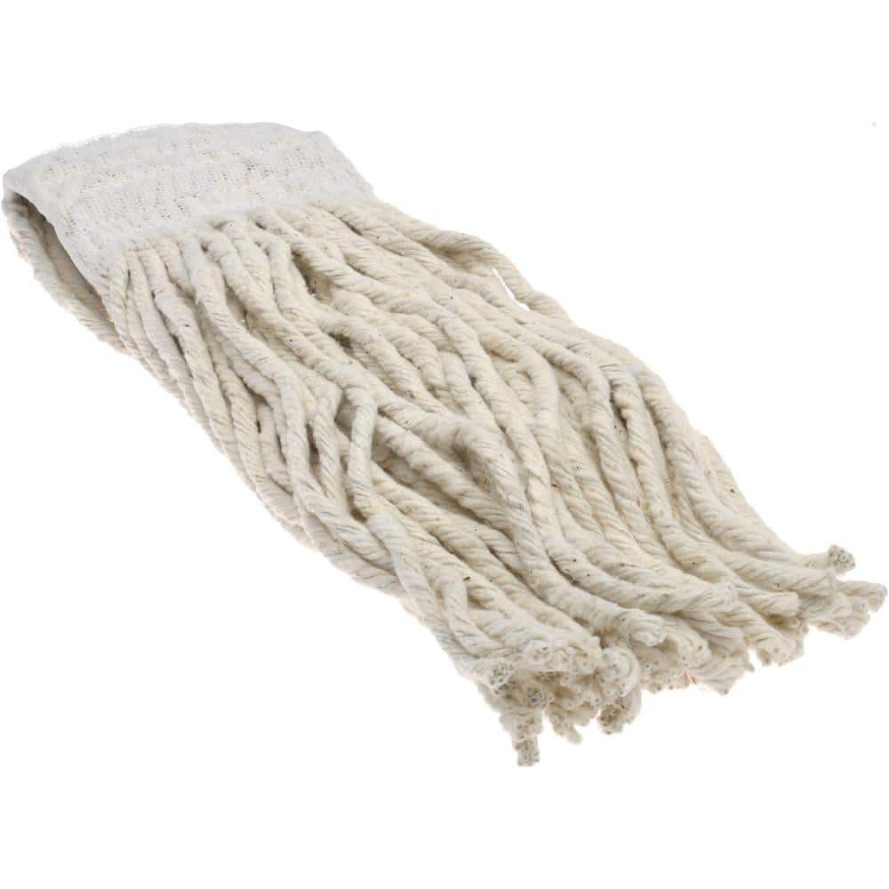 Wet Mop Cut: Clamp Jaw, Small, White Mop, Cotton