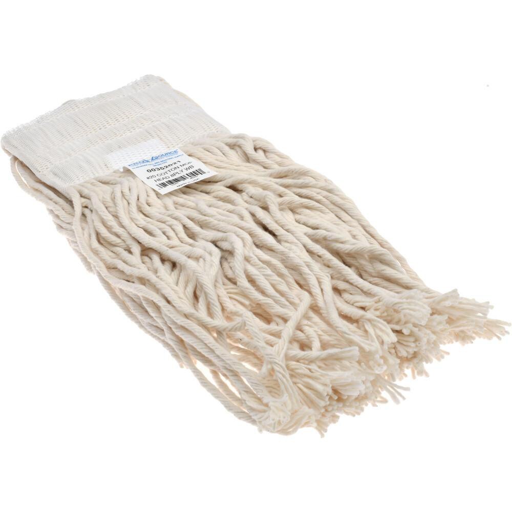 Wet Mop Cut: Clamp Jaw, Medium, White Mop, Cotton