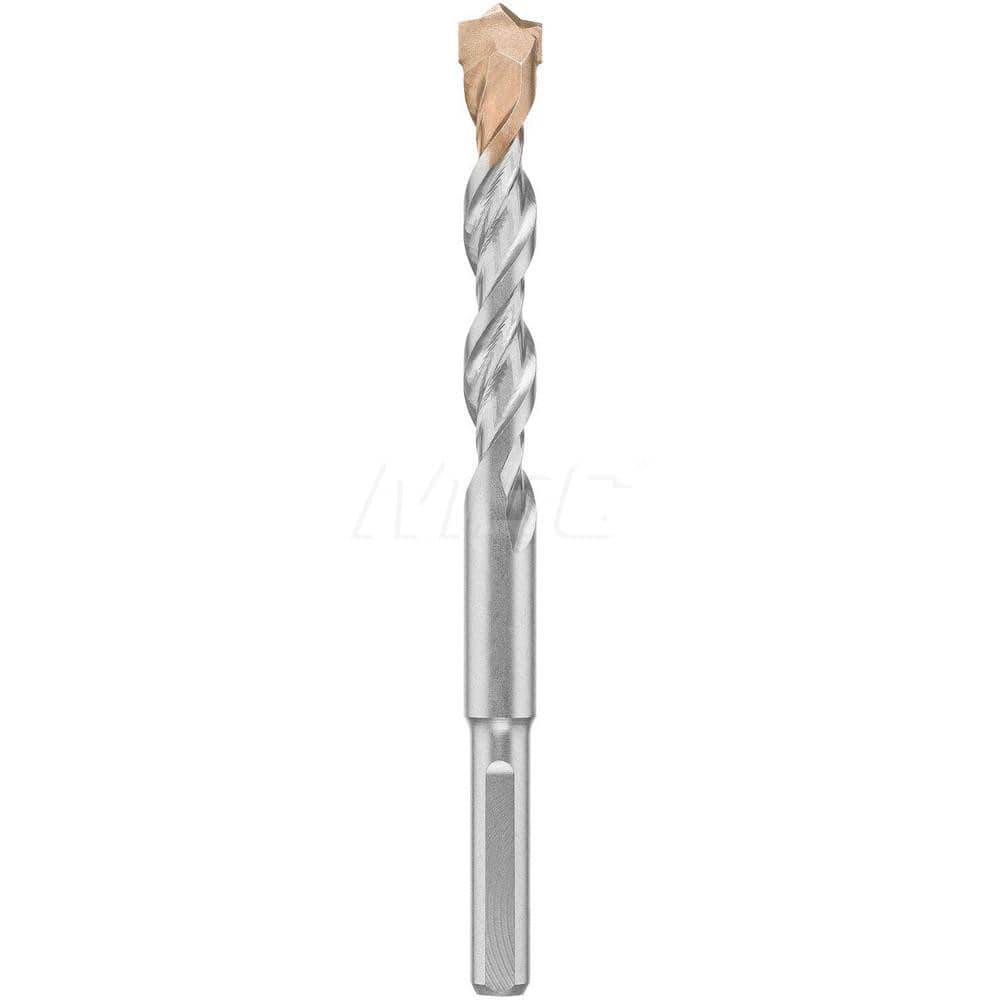 3/8" Diam, Round with Flats Shank, Carbide-Tipped Rotary & Hammer Drill Bit