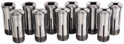Collet Set: 11 Pc, 1/8 to 3/4" Capacity