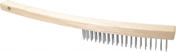 Scratch Brush, 3 Rows, 19 Columns, Steel