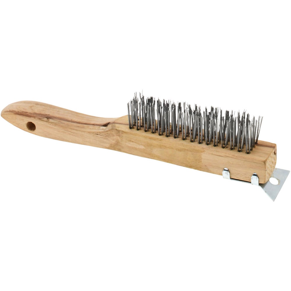 Scratch Brush, 4 Rows, 16 Columns, Steel