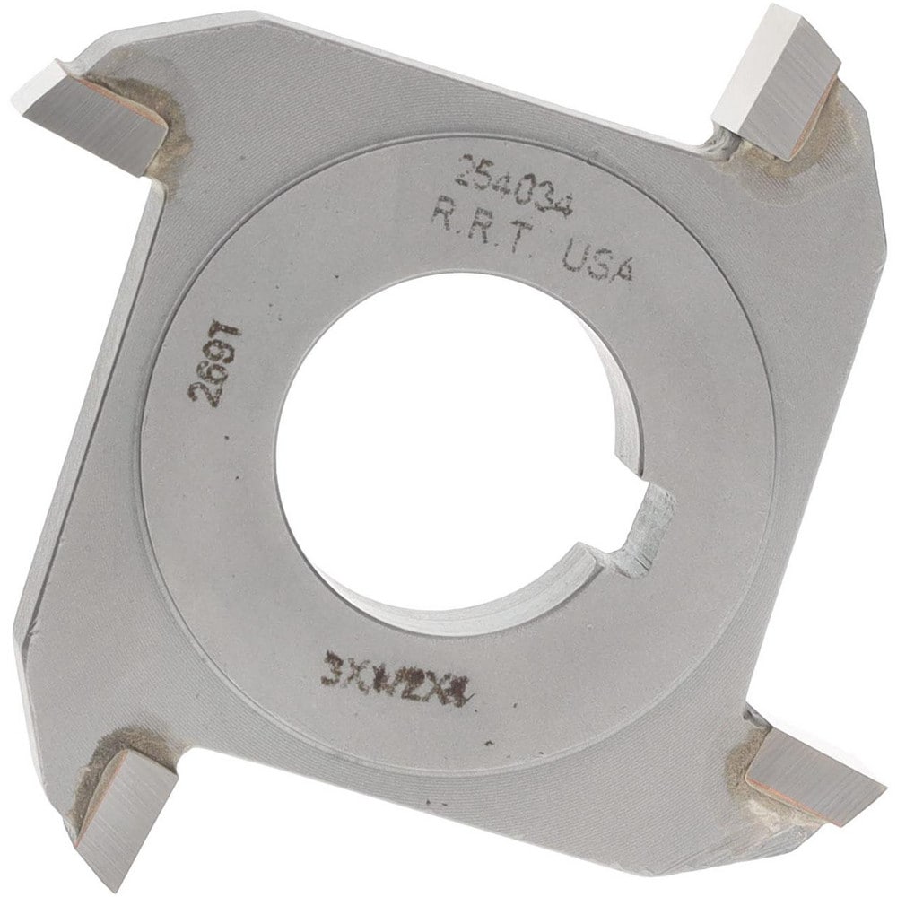 Made in USA 254034 Side Milling Cutter: 3" Cutter Dia, 1/2" Cutting Width, 1" Arbor Hole, 4 Teeth, Non-Ferrous Metal Image