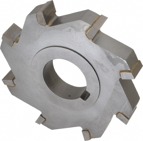 Made in USA 254247 Side Milling Cutter: 4" Cutter Dia, 5/8" Cutting Width, 1-1/4" Arbor Hole, 8 Teeth Image