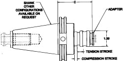 Parlec S10-20FS5 Tapping Chuck: 1" Shank Dia, Straight Shank, Rigid 