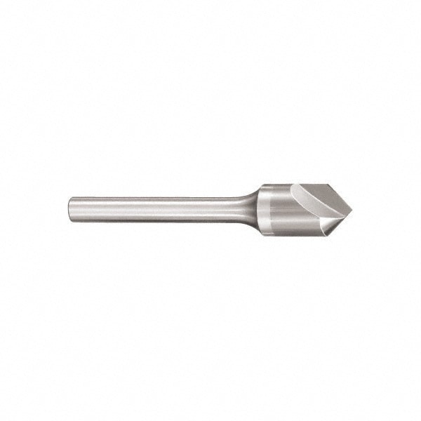 1/4" Head Diam, 1/4" Shank Diam, 1 Flute 82° Solid Carbide Countersink