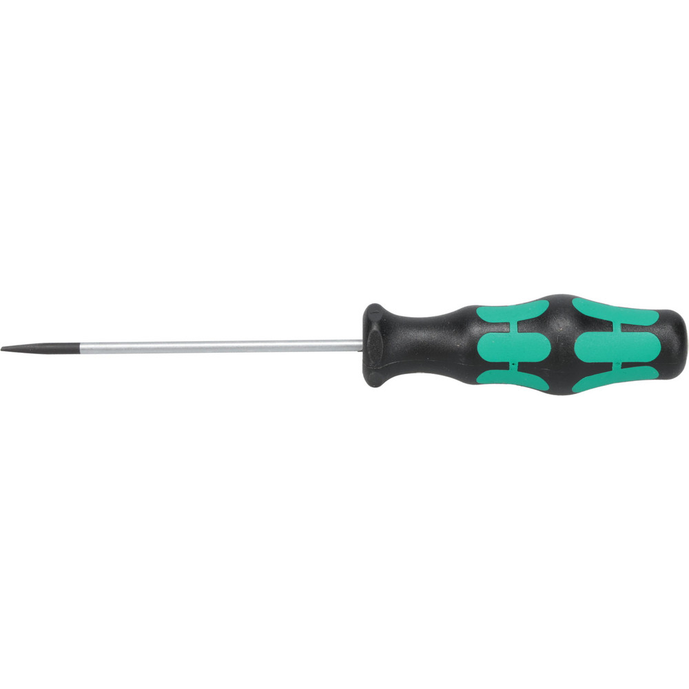Slotted Screwdriver: 3/32" Width, 6-1/8" OAL, 3" Blade Length - Round Shank, Ergonomic Handle