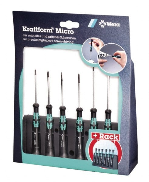 Wera - 6 Piece, 0.9 to 3mm Micro Hex Driver Set - 00378687 - MSC Industrial  Supply