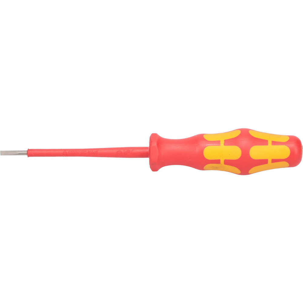 Slotted Screwdriver: 3/32" Width, 6-1/4" OAL, 3-1/8" Blade Length