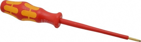 Slotted Screwdriver: 9/64" Width, 7-1/8" OAL, 4" Blade Length