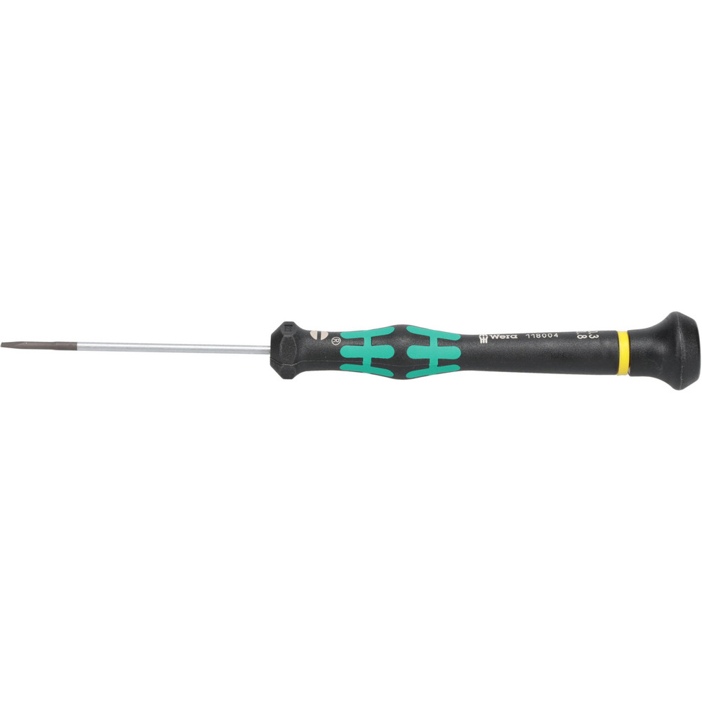 Slotted Screwdriver: 0.07" Width, 6-1/8" OAL, 2-3/8" Blade Length - 60mm Blade Length, Round Shank, Ergonomic Handle