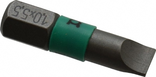 Power Screwdriver Bit: 0.216" Blade Width, 1/4" Hex Drive