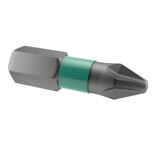 Power Screwdriver Bit: #2 Phillips, PH2 Speciality Point Size, 1/4" Hex Drive