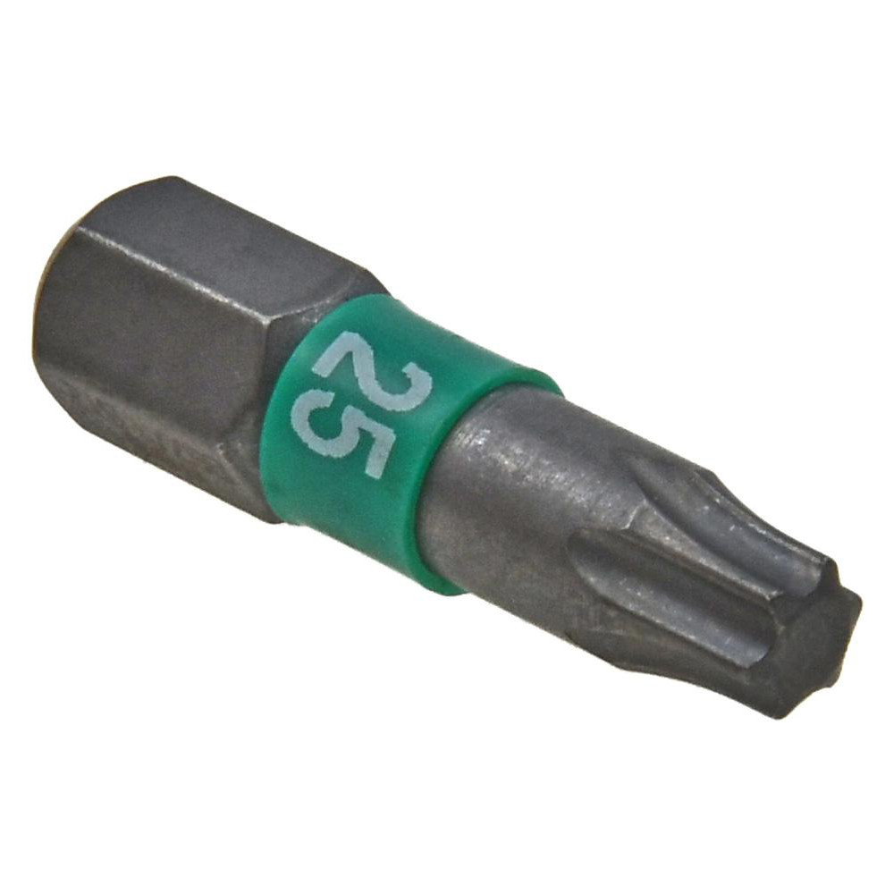Power Screwdriver Bit: T25 Torx, TX25 Speciality Point Size, 1/4" Hex Drive