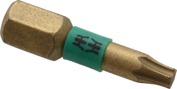 Power Screwdriver Bit: T15 Torx, TX15 Speciality Point Size, 1/4" Hex Drive