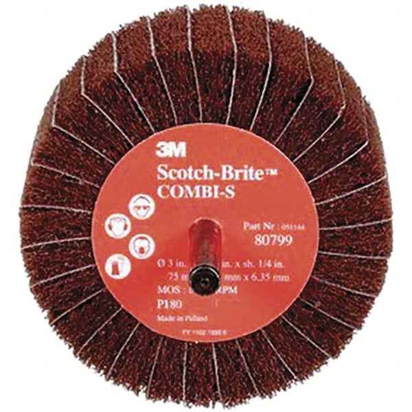 3M Mounted Flap Wheel 3 Dia 1 3 4 Face Width 120 Grit